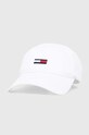 Tommy Jeans czapka z daszkiem bawełniana aplikacja biały AW0AW15842
