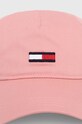 Accesorii Tommy Jeans șapcă de baseball din bumbac AW0AW15842 roz