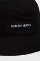 Bombažni klobuk Tommy Jeans črna
