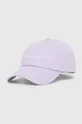 μωβ Βαμβακερό καπέλο του μπέιζμπολ Tommy Jeans Γυναικεία