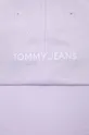 Bombažna bejzbolska kapa Tommy Jeans vijolična