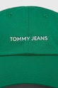 Tommy Jeans czapka z daszkiem bawełniana AW0AW15845 zielony SS24