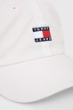 Бавовняна бейсболка Tommy Jeans AW0AW15848 білий AW24