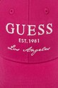 Akcesoria Guess czapka z daszkiem bawełniana V4RZ01.WFKN0 różowy