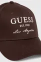 Хлопковая кепка Guess коричневый