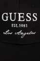 Guess czapka z daszkiem bawełniana V4RZ01.WFKN0 czarny SS24