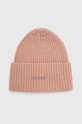 Шапка з домішкою вовни Calvin Klein з додаванням вовни рожевий K60K611401