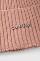 Čiapka s prímesou vlny Calvin Klein K60K611401 ružová SS24