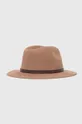 Вовняний капелюх Guess коричневий