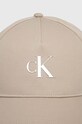 Bavlněná baseballová čepice Calvin Klein Jeans K60K611541 béžová SS24