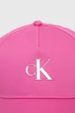 Βαμβακερό καπέλο του μπέιζμπολ Calvin Klein Jeans ροζ