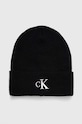 Vlněná čepice Calvin Klein Jeans vlna černá K60K611542