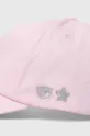 Chiara Ferragni czapka z daszkiem bawełniana EYE STAR różowy