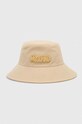 Бавовняний капелюх Moschino аплікація бежевий M3094.65408