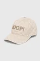 beżowy Joop! czapka z daszkiem bawełniana Damski