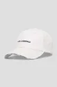 λευκό Βαμβακερό καπέλο του μπέιζμπολ Karl Lagerfeld Γυναικεία