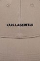 Akcesoria Karl Lagerfeld czapka z daszkiem bawełniana 240W3408 beżowy