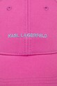 Karl Lagerfeld czapka z daszkiem bawełniana 240W3408 różowy SS24