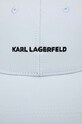 Akcesoria Karl Lagerfeld czapka z daszkiem bawełniana 240W3408 niebieski