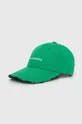 πράσινο Βαμβακερό καπέλο του μπέιζμπολ Karl Lagerfeld Γυναικεία