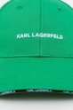 Karl Lagerfeld berretto da baseball in cotone verde