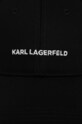 Akcesoria Karl Lagerfeld czapka z daszkiem bawełniana 240W3408 czarny