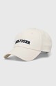 Tommy Hilfiger șapcă de baseball din bumbac bumbac alb AW0AW16040