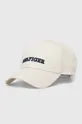 λευκό Βαμβακερό καπέλο του μπέιζμπολ Tommy Hilfiger Γυναικεία
