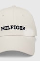 Tommy Hilfiger czapka z daszkiem bawełniana AW0AW16040 biały SS24