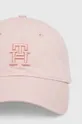 Хлопковая кепка Tommy Hilfiger розовый