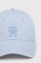 Tommy Hilfiger czapka z daszkiem bawełniana AW0AW16170 niebieski SS24
