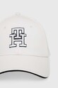 Tommy Hilfiger czapka z daszkiem bawełniana AW0AW16177 biały SS24