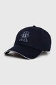 Bavlněná baseballová čepice Tommy Hilfiger bavlna námořnická modř AW0AW16177