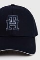 Bavlněná baseballová čepice Tommy Hilfiger AW0AW16177 námořnická modř SS24