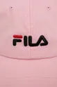 Bombažna bejzbolska kapa Fila roza