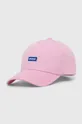 ροζ Βαμβακερό καπέλο του μπέιζμπολ Hugo Blue Γυναικεία