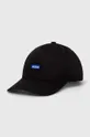 czarny Hugo Blue czapka z daszkiem bawełniana Damski