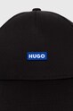 HUGO Blue czapka z daszkiem bawełniana 50522291 czarny SS24