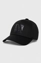 Armani Exchange czapka z daszkiem bawełniana aplikacja czarny 944200.4R100