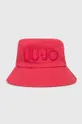 różowy Liu Jo kapelusz bawełniany Damski