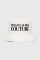 biela Bavlnený klobúk Versace Jeans Couture Dámsky