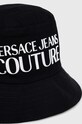 Versace Jeans Couture palarie din bumbac 76HAZK04.ZG268 negru SS24