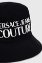 Βαμβακερό καπέλο Versace Jeans Couture μαύρο