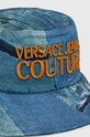 Bavlnený klobúk Versace Jeans Couture 76HAZK06.ZG266 modrá SS24