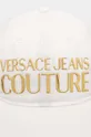 Βαμβακερό καπέλο του μπέιζμπολ Versace Jeans Couture λευκό