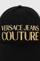 Βαμβακερό καπέλο του μπέιζμπολ Versace Jeans Couture μαύρο