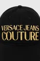 Bombažna bejzbolska kapa Versace Jeans Couture črna