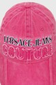 Bavlněná baseballová čepice Versace Jeans Couture 76HAZK37.ZG274 růžová SS24