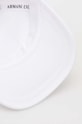 Памучна шапка с козирка Armani Exchange бял 944206.4R108