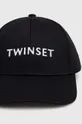 Βαμβακερό καπέλο του μπέιζμπολ Twinset μαύρο